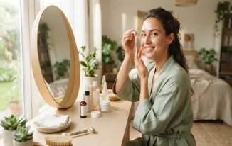 Daily Natural Skincare Routine for a Healthy Glowing Female Face